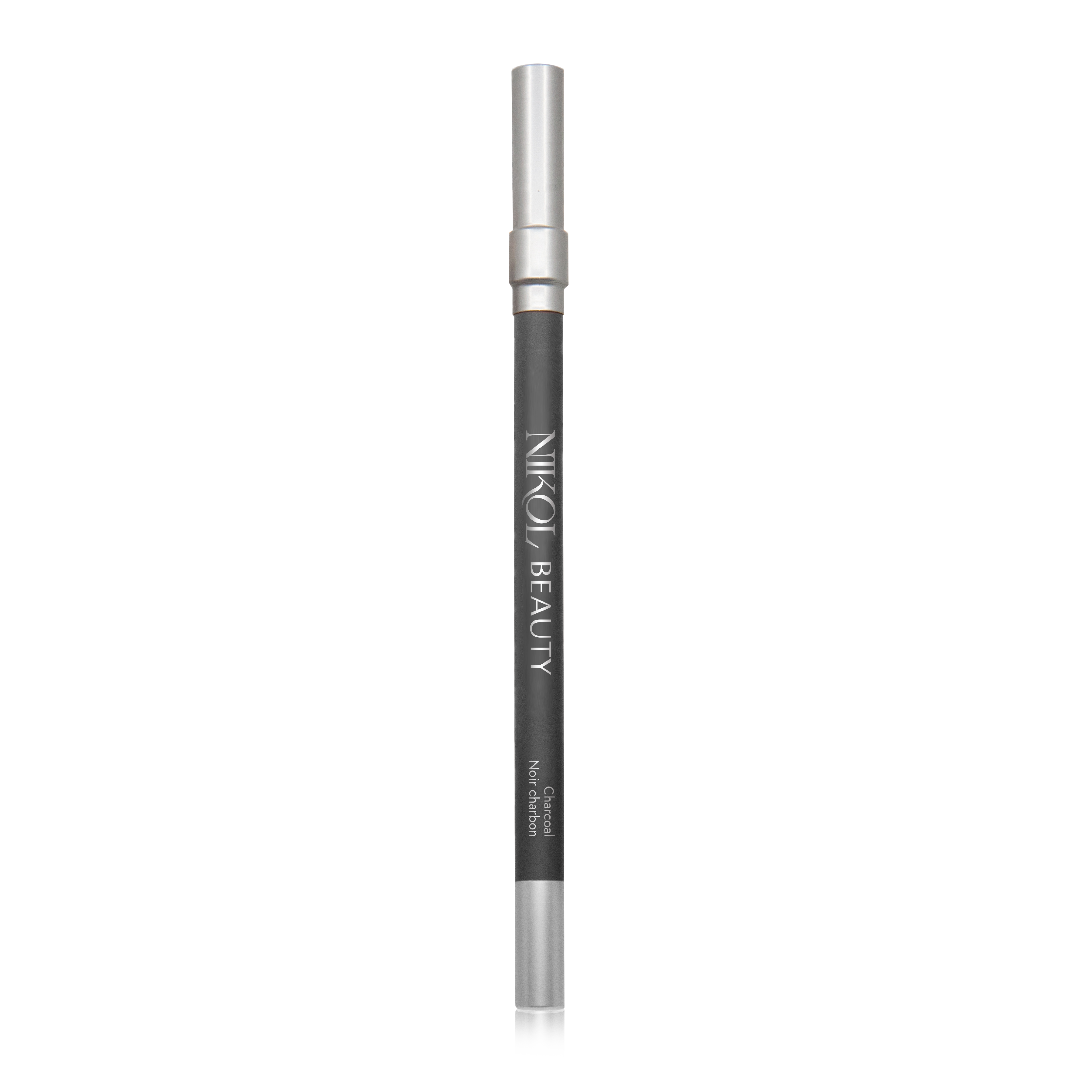 The black WaterProof Eyeliner Pencil by Shopgalaxys, featuring a silver cap, offers a sleek design and high pigments. Its ideal for enhancing makeup applications with long-lasting wear, including on mature eyes.