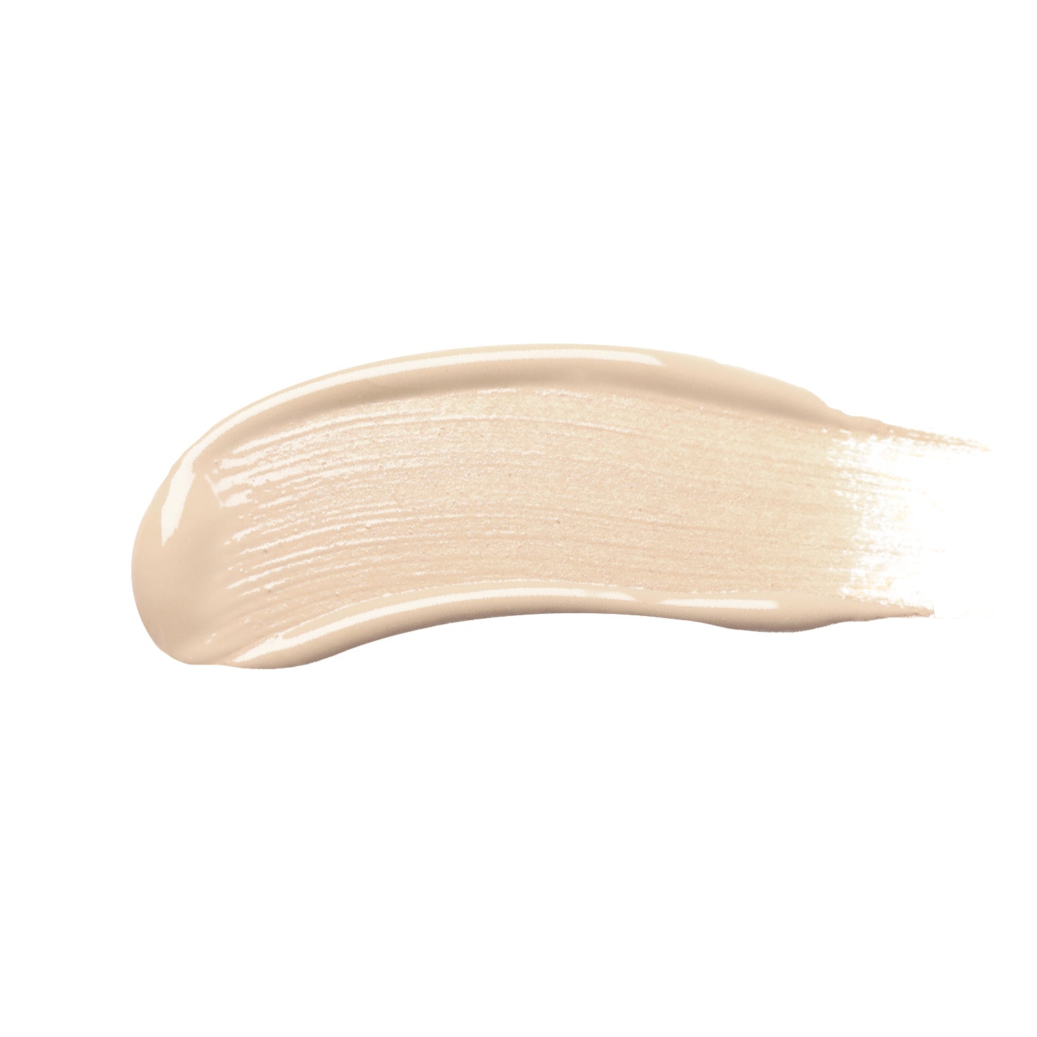 A smooth, creamy beige swatch of Shopgalaxyss high coverage Creamy Concealer with a glossy finish spreads evenly across a white background, representing the essence of clean beauty.